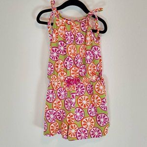 Kellys Kids 6 7 Romper Shorts Sleeveless Green